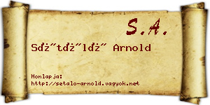 Sétáló Arnold névjegykártya